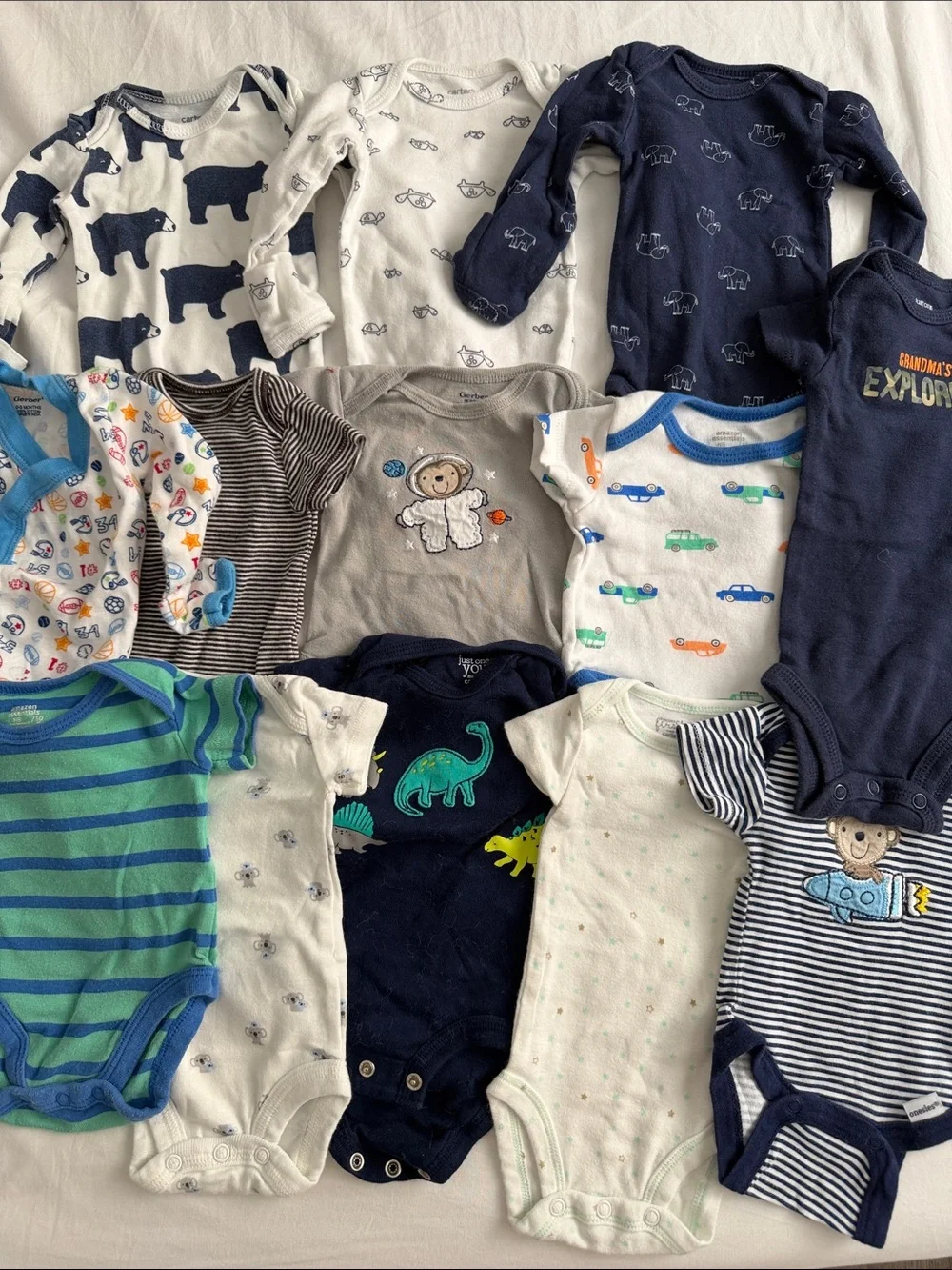 Carters Baby Boys One-Piece Bodysuit Bundle - size newborn
